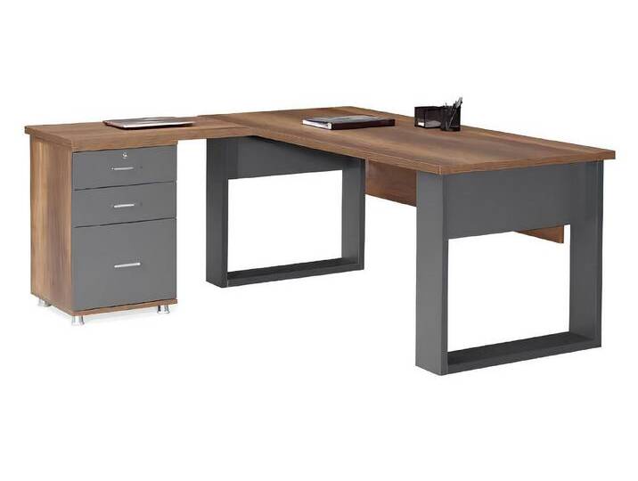 Xlmoebel Schreibtisch Oberfläche Lagerschrank für Büroeinrichtung und Arbeitsraum (Schreibtisch + Kommode + Arbeitsfläche), Hergestellt in Europa von Ritzenhoff-&-Breker