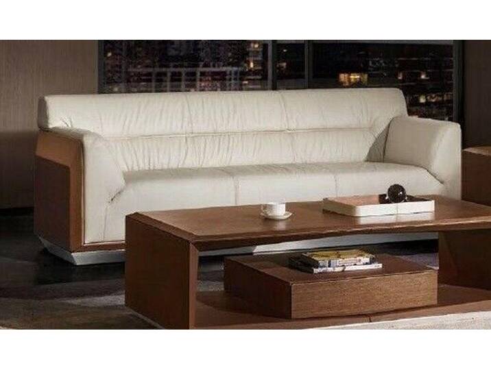 Xlmoebel Sofa Zeitgemäßer weißer gepolsterter Dreisitzer für Büroeinrichtung neu., Hergestellt in Europa, braun von Ritzenhoff-&-Breker