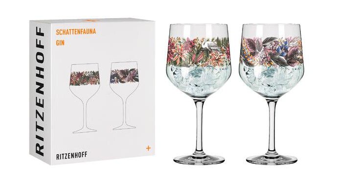 Gin Glas 2er-Set Schattenfauna #1, #2 mehrfarbig von Ritzenhoff