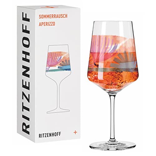 RITZENHOFF 2841010 Aperitifglas 500 ml – Serie Sommerrausch Nr. 10 mit farbenfrohem Aquarellmotiv – Made in Germany von RITZENHOFF