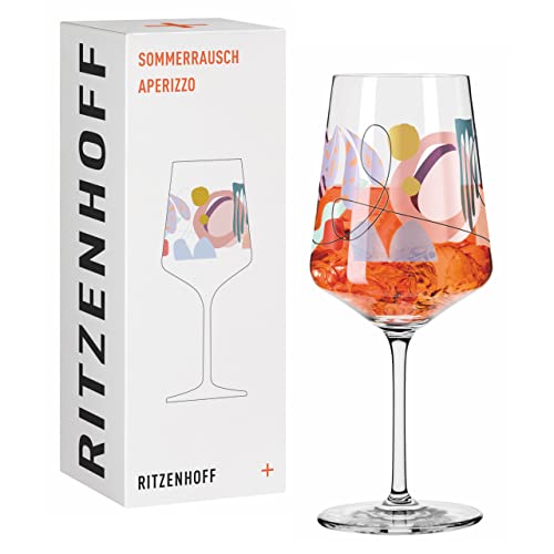 RITZENHOFF 2841007 Aperitifglas 500 ml - Serie Sommerrausch Nr. 7 mit farbenfrohen Formen - Made in Germany von RITZENHOFF