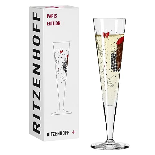 RITZENHOFF 1072005 Champagnerglas 200 ml - Paris Edition - Champusflöte Designerstück, bunt - Made in Germany von RITZENHOFF