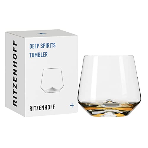 RITZENHOFF 3841002 Tumbler-Glas 400 ml – Serie Deep Spirits Nr. 2 Diamant – Relief im Kristallboden – Made in Germany von RITZENHOFF