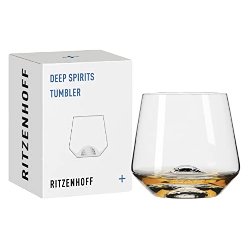 RITZENHOFF 3841004 Tumbler-Glas 400 ml - Serie Deep Spirits Nr. 4 Iglu - mit Relief im Kristallboden – Made in Germany von RITZENHOFF