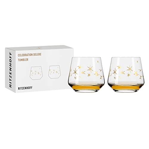 RITZENHOFF 6141015 Tumbler 400 ml - Serie Celebration Deluxe Set Nr. 3, 2 Stück mit Echt-Gold – Made in Germany von RITZENHOFF