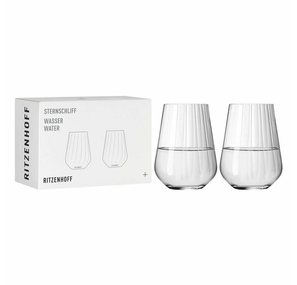 Ritzenhoff Becher Wasserglas 2er-Set Sternschliff 002, 2-tlg., Kristallglas, Made in Germany von Ritzenhoff