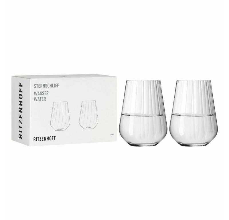 Ritzenhoff Becher Wasserglas 2er-Set Sternschliff 002, 2-tlg., Kristallglas, Made in Germany von Ritzenhoff
