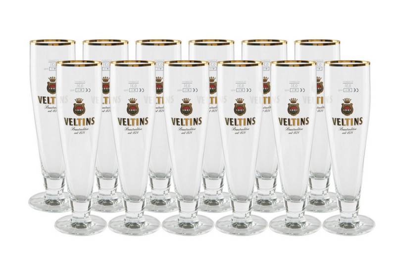 Ritzenhoff Bierglas 0,2l Veltins Tulpe – elegantes Glas mit Goldrand für Pilsgenuss, Glas mit edlem Goldrand von Ritzenhoff