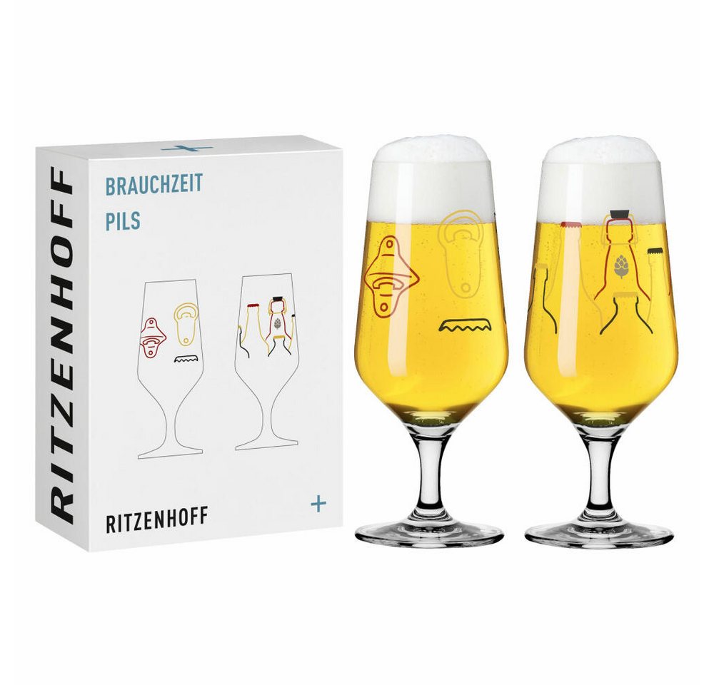 Ritzenhoff Bierglas Brauchzeit 013 014 F24 2er Set Design Team 374 ml, Kristallglas Ritzenhoff Bierglas Brauchzeit 013 014 F24 2er Set Design Team 374 ml, Kristallglas von Ritzenhoff