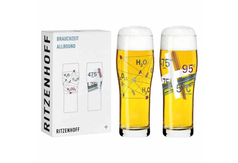 Ritzenhoff Bierglas Brauchzeit Allroundglas 630 ml 2er Set, Glas von Ritzenhoff