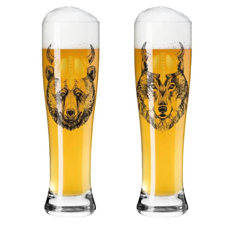 Ritzenhoff Bierglas Ritzenhoff Brauchzeit Weizen 2er #15 #16 RDT H23, Kristallglas von Ritzenhoff