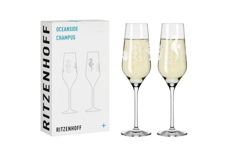 Ritzenhoff Champagnerglas Oceanside, Kristallglas von Ritzenhoff