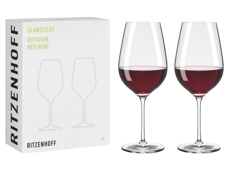 Ritzenhoff Gläser-Set Glanzlicht Rotwein 2er Set H24 #1, Kristallglas von Ritzenhoff