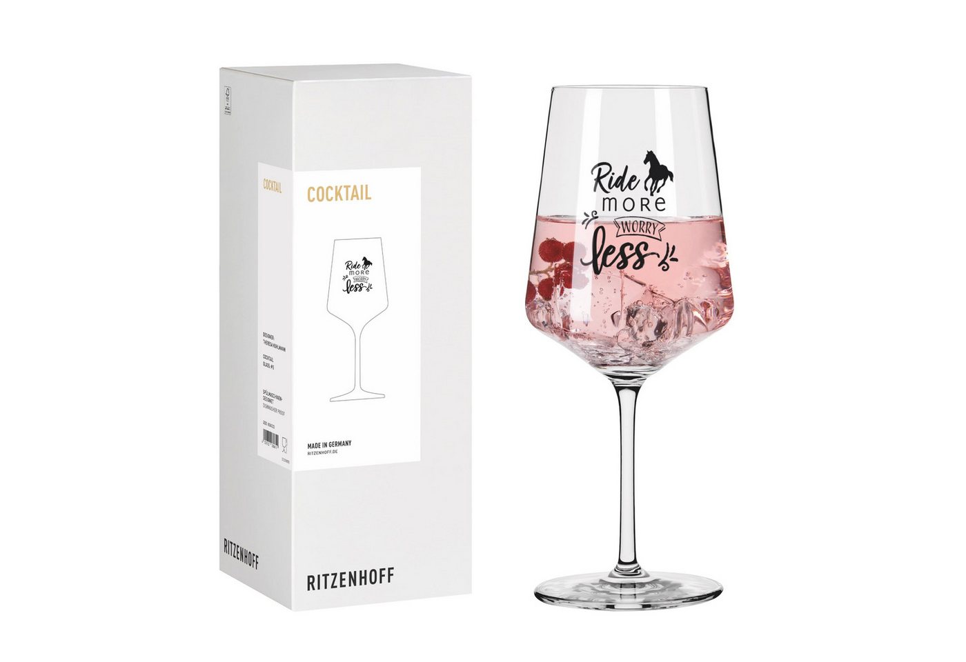 Ritzenhoff Longdrinkglas Reitgold, Kristallglas Ritzenhoff Longdrinkglas Reitgold, Kristallglas von Ritzenhoff