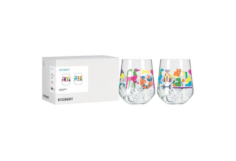 Ritzenhoff Longdrinkglas Tierisch Glücklich, Kristallglas von Ritzenhoff