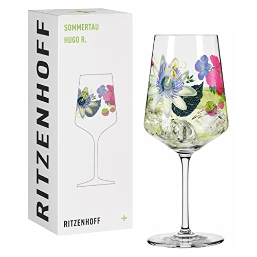 RITZENHOFF 2931010 Aperitifglas 500 ml – Serie Sommertau – Motiv Nr. 10 mit buntem Stillleben – Made in Germany von RITZENHOFF
