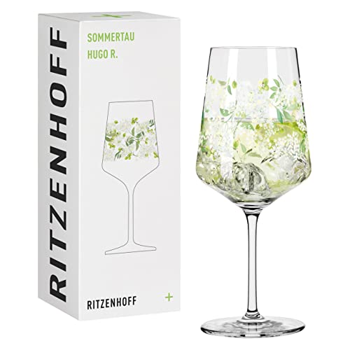 RITZENHOFF 2931012 Aperitifglas 500 ml – Serie Sommertau – Motiv Nr. 12 mit bunten Blüten – Made in Germany von RITZENHOFF