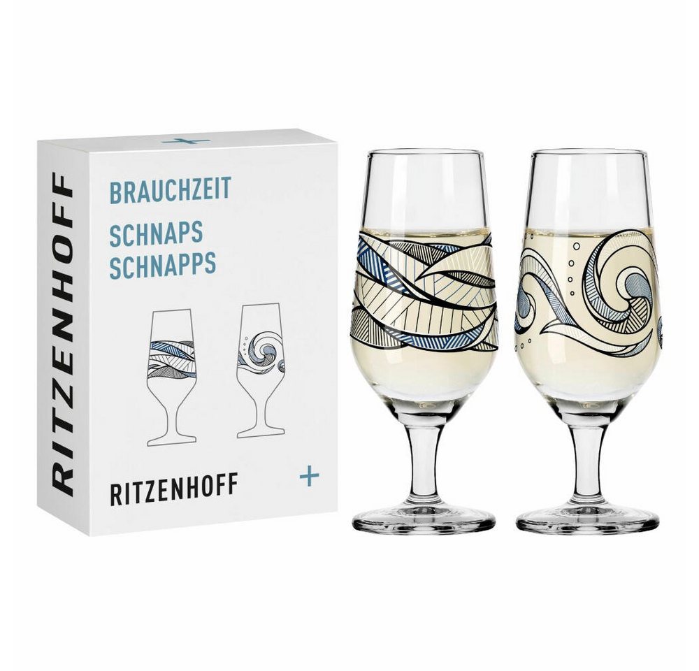 Ritzenhoff Schnapsglas 2er-Set Brauchzeit 005, 006, Kristallglas, Made in Germany von Ritzenhoff