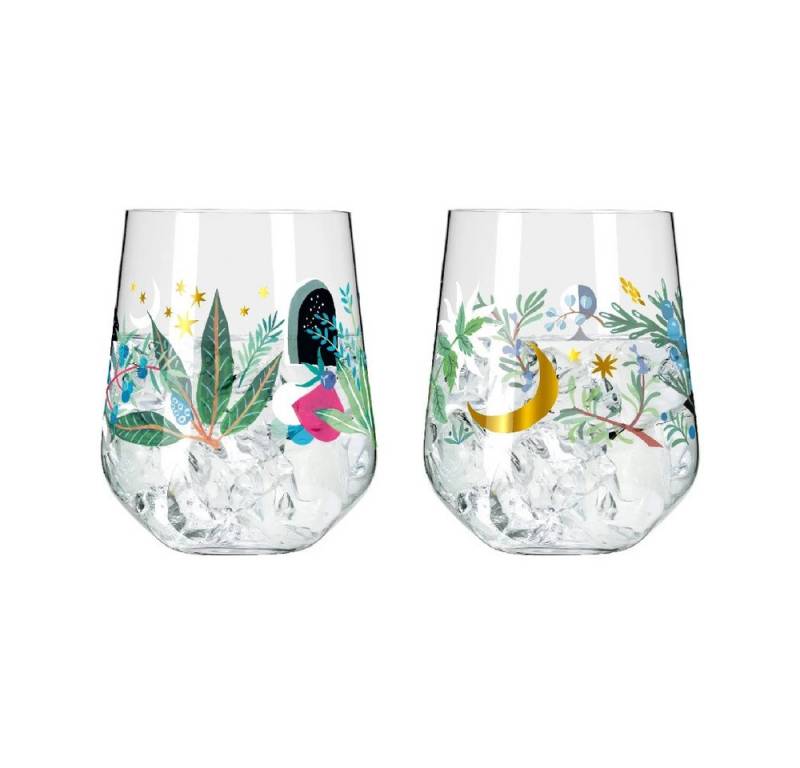 Ritzenhoff Schnapsglas Ritzenhoff Botanic Glamour Gin Tumbler 2er #7 #8 GWAW H23, Kristallglas von Ritzenhoff
