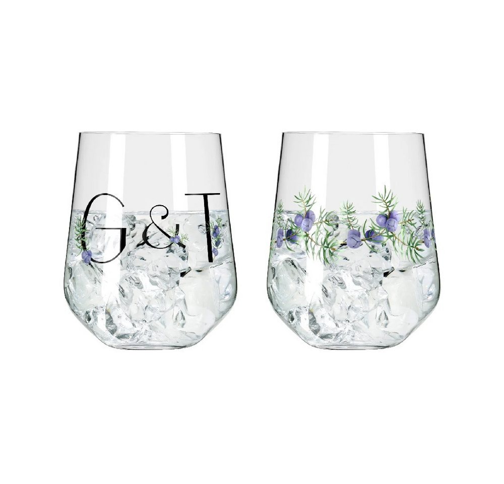 Ritzenhoff Schnapsglas Ritzenhoff Botanic Lights Gin Tumbler 2er #5 #6 RDT H23, Kristallglas von Ritzenhoff