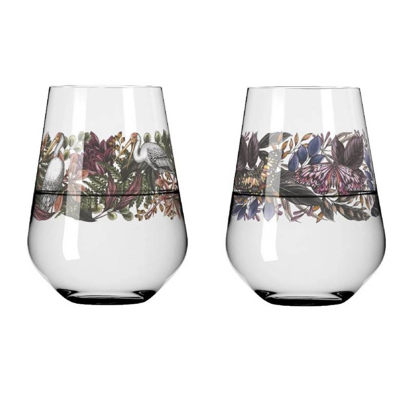 Ritzenhoff Schnapsglas Ritzenhoff Schattenfauna Allround 2er #1 #2 M. Enterrios H23, Kristallglas von Ritzenhoff