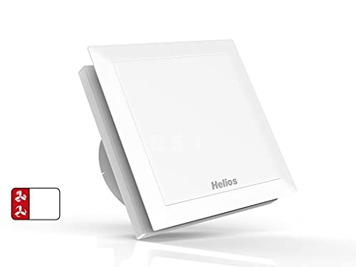 Helios Badlüfter mit Nachlaufsteuerung, Feuchtesteuerung, Bewegungsmelder weiß zur Belüftung in Bad und WC gegen Feuchtigkeit und Schimmel, 100 mm Durchmesser (mit Nachlauf- und Intervallbetrieb) von Ritzer