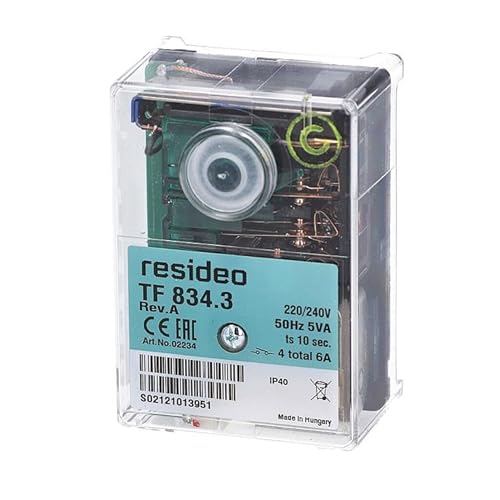 Resideo Satronic TF 834.3 Öl Feuerungsautomat Steuergerät ersetzt TF 734 / TF 834 / TF 834.1 / TF 834.2 von Ritzer