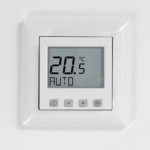 Ritzer Digital Raumthermostat Fußbodenheizung für Busch Jäger Balance SI im Set mit Abdeckung und Rahmen (mit Zeitschaltuhr) von Ritzer