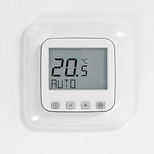 Ritzer Digital Raumthermostat Fußbodenheizung für Busch Jäger Reflex SI im Set mit Abdeckung und Rahmen (mit Zeitschaltuhr) von Ritzer