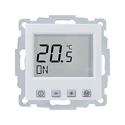 Ritzer Raumthermostat Digital für Busch-Jaeger Balance SI, Gira, Berker, Merten und Jung zur Regelung von Fußbodenheizung Stellantrieben 230V, alpinweiß (Gira Serie System 55) von Ritzer