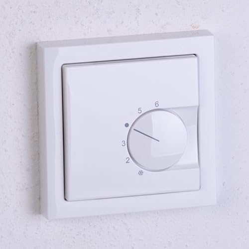 Ritzer Raumthermostat Raumtemperaturregler Fußbodenheizung für Busch Jäger Future Linear im Set mit Abdeckung und Rahmen von Ritzer