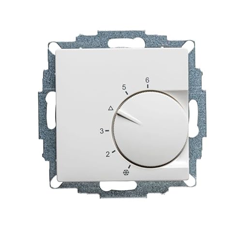 Ritzer Raumthermostat für Busch-Jaeger Balance SI, Gira System 55, Berker S1 B.3 B.7, Merten System M und Jung A & AS, Fußbodenheizung, 230V, alpinweiß (Jung Serien A & AS) von Ritzer