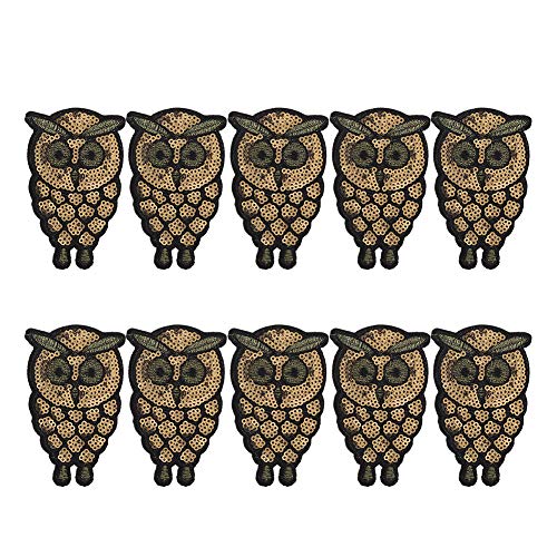 Eule Bestickt Patch Requisiten Stoff Aufkleber Patches Selbstklebende Aufkleber Kleidung Röcke Applikation Dekoration Zubehör Spitze von Riuulity