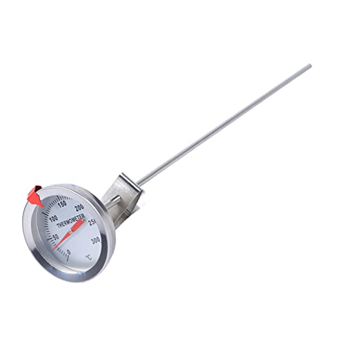 Riuulity 12 -Zoll -Kochsonde mit Langem Edelstahl Kochsonde mit Clamp/Holder Zum Braten Backbraten, Lebensmittel Thermometer für Küchenbegeisterte von Riuulity