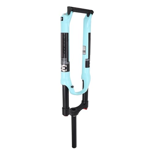 Riuulity 27,5 -Zoll -Mountainbike Frontgabel mit Einstellbarer Luftdrucksperrfunktion Ergonomischer Komfortlegierung Cyan für Langstreckenradfahren von Riuulity