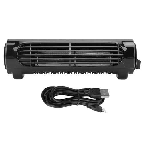 Riuulity 3 Geschwindigkeiten USB -Kühlungslüfter mit USB -Fahrzeugsitz, Tragbarer Autoventilator -Kühllüfter, Kompaktes Design mit Einstellbarem Auslass (BLACK) von Riuulity