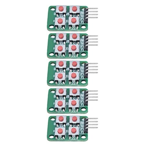 Riuulity 4 Tastenfeld-Modul, Scan-Tasten, Tastatur-Lig-Tastatur-Array, Scan-Taste, Breit, 2 X 2, 5 Stück, Taste, Taste, Plugin, Taste, Komponente, Schlüsselschalter von Riuulity