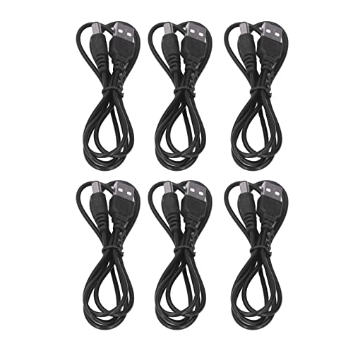 Riuulity 5V DC Stecker Stromkabel Barrel für Jack 5,5X2,1mm Barrel Kabel Stecker USB für 6Pcs Schwarz Draht Draht Seil Adapter RF Anschlüsse von Riuulity