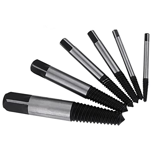 Riuulity 6pcs HSS -Schraubenextraktionsschraubenerentferner Set für PH -PH Flache Sechskantschrauben Wartung Geeignet von Riuulity