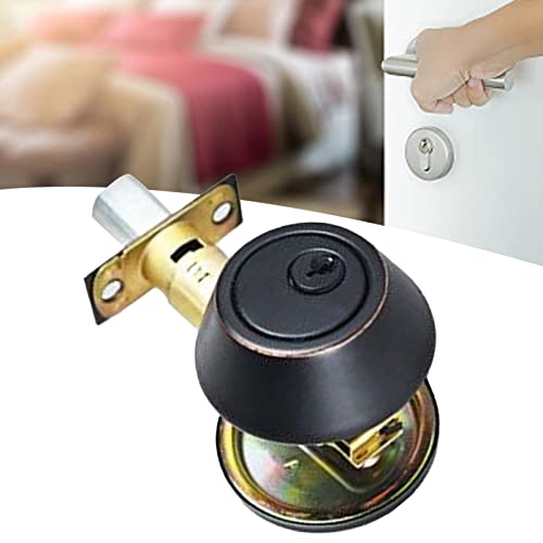 Riuulity Ball Türknauf Elegantes Sicheres Design für Heimische Verwendung Einseitiger Runde Kugelschlos (BLACK) von Riuulity