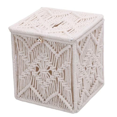 Riuulity Boho Decor Square Tissues Halter, Einzigartige Handgestrickte Muster -Tissue -Box -Deckungsdecke Stilvoller Gewebter Papierorganisator Riuulity Boho Decor Square Tissues Halter, Einzigartige Handgestrickte Muster -Tissue -Box -Deckungsdecke Stilvoller Gewebter Papierorganisator von Riuulity