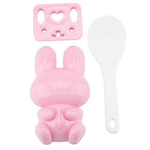 Riuulity DIY Handicraft Sushi Reisform Cartoon Kaninchenmodell Sichere Onigiri Maker Gelb/Rosa (PINK) von Riuulity