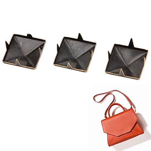 Riuulity Dekoration Nieten Messing Pyramide Bolzen für Kleidungsschuhe Handtasche, 100 Stück für Arbeitskleidung und Jacken (10 mm) von Riuulity
