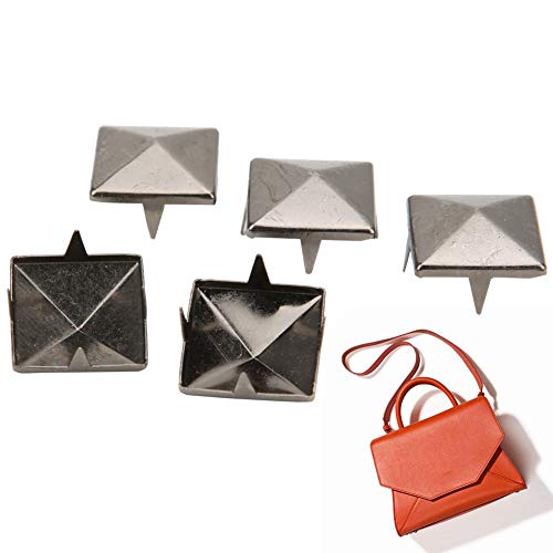 Riuulity Dekoration Nieten Messing Pyramide Bolzen für Kleidungsschuhe Handtasche, 100 Stück für Arbeitskleidung und Jacken (12 mm) von Riuulity
