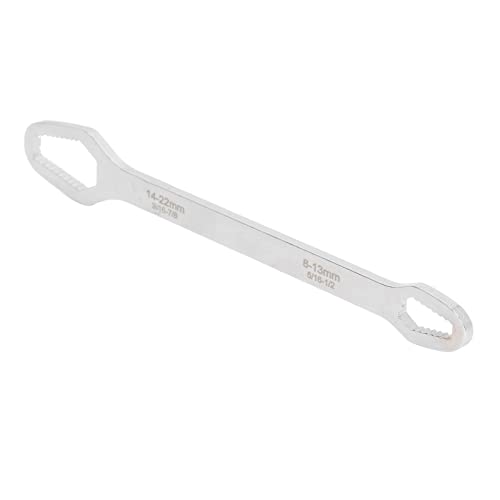 Riuulity Doppelend Befriedigendem Schraubenschlüssel Langlebiger Multifunktional 8 Mm -22mm -Schraubenschlüssel für Autokonparatur, Motorrad, Fahrrad Chrom Vanadiumstahl (SILVER) von Riuulity