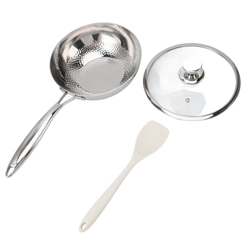 Riuulity Dreifachschicht 316 Edelstahl Bratpfanne, Einzigartiges Gehämmertes Design, Sicheres Ungekochtes, Geeignetes Rührenbraten, Frittieren, Kochen, Nahrungsergänzungsmittel Pot Riuulity Dreifachschicht 316 Edelstahl Bratpfanne, Einzigartiges Gehämmertes Design, Sicheres Ungekochtes, Geeignetes Rührenbraten, Frittieren, Kochen, Nahrungsergänzungsmittel Pot von Riuulity