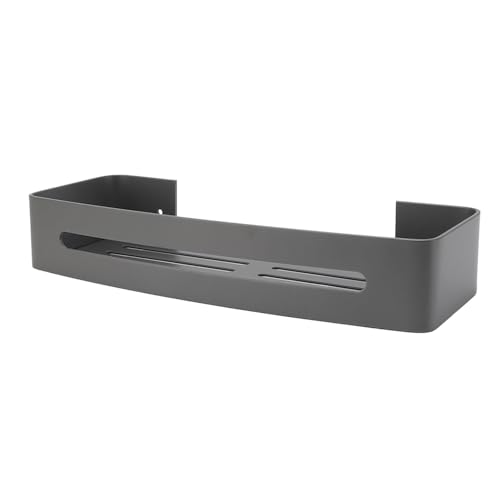 Riuulity Duschregal Fürs Badezimmer, Aluminium Duschregal Zur Wandmontage mit Haken und Schrauben, 12,6 Zoll Langer Badezimmerregal Organizer für Moderne, Zeitgenössische (Grey) von Riuulity