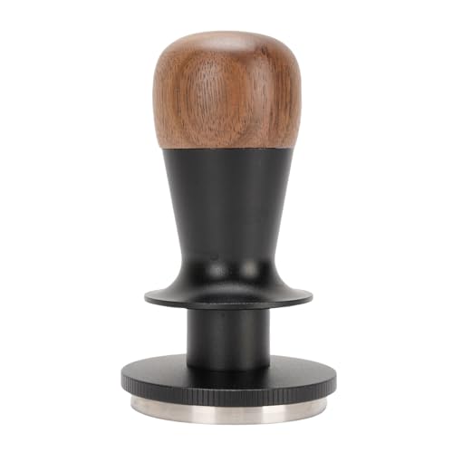 Riuulity Einstellbarer Druckkaffeemanips, Walnuss -Edelstahl -Espresso -Manipulationswerkzeug mit Schallfeedback Ergonomisch Griff für Kaffeemaschine (58MM) von Riuulity