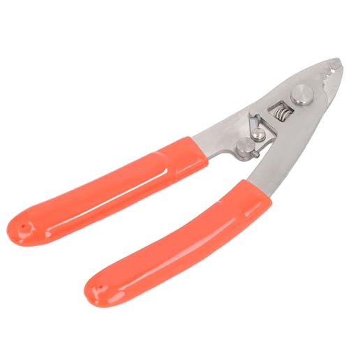 Riuulity Einstellbarer Kaliber -Glasfaser -Stripper 3 Loch Draht Strip Werkzeug, Sicherheitsschlossdesign, Geeignet für Kabel, 420 Edelstahl (ORANGE) von Riuulity