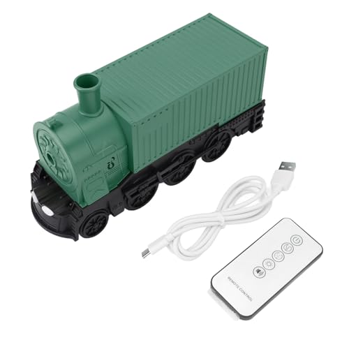 Riuulity Einzigartiger Kleiner Zugbehälter Design ätherischer Öl Diffusor, Aromatherapie Diffusor mit 7 Farb -LED -Licht -Effekt -Luftbefeuchter für Home Office Hotel (Green) von Riuulity